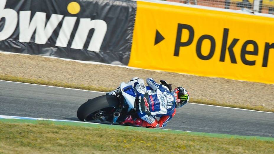 Jorge Lorenzo foi o mais rápido desta sexta-feira nos treinos livres da MotoGP em Jerez | <a href="https://preprod.quatrorodas.abril.com.br/moto/noticias/motogp-lorenzo-lidera-treinos-jerez-740399.shtml" rel="migration">Leia mais</a>