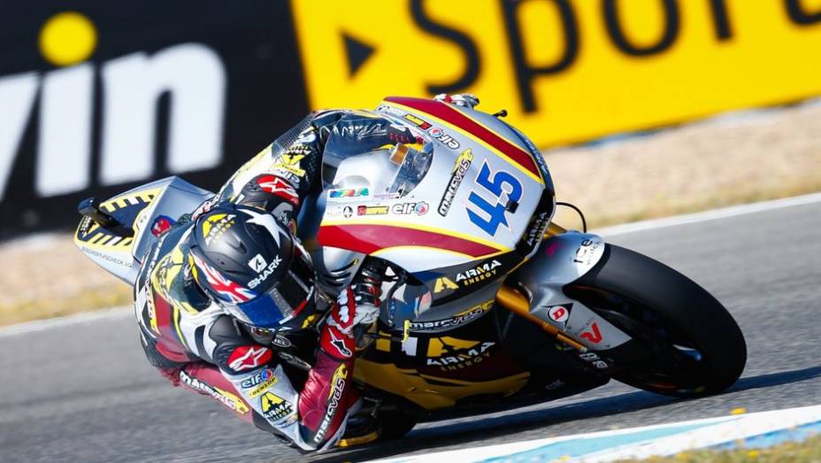 O segundo melhor foi Scott Redding | <a href="https://preprod.quatrorodas.abril.com.br/moto/noticias/motogp-lorenzo-lidera-treinos-jerez-740399.shtml" rel="migration">Leia mais</a>