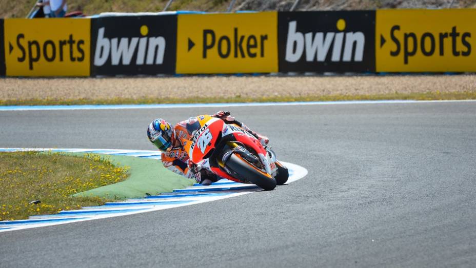 Dani Pedrosa (Repsol Honda Team) venceu o GP de Jerez neste domingo (5) | <a href="https://preprod.quatrorodas.abril.com.br/moto/noticias/motogp-dani-pedrosa-vence-espanha-740546.shtml" rel="migration">Leia mais</a>