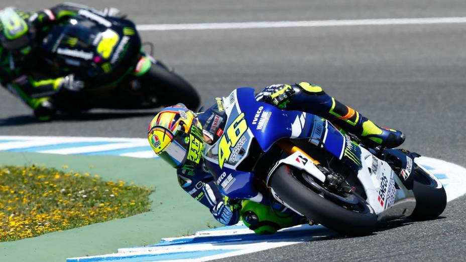 Valentino Rossi foi o quarto colocado | <a href="https://preprod.quatrorodas.abril.com.br/moto/noticias/motogp-dani-pedrosa-vence-espanha-740546.shtml" rel="migration">Leia mais</a>