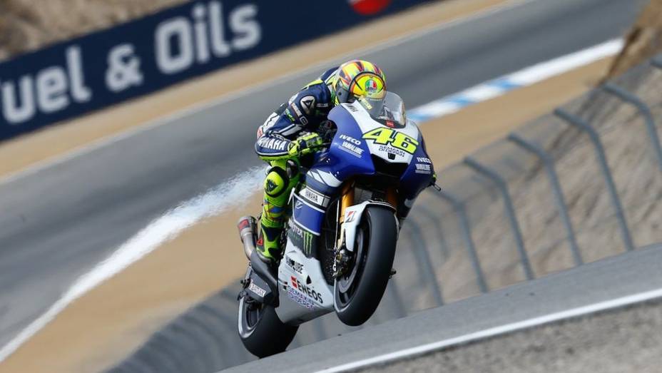 Valentino Rossi (Yamaha Factory Racing) terminou na quarta posição | <a href="https://preprod.quatrorodas.abril.com.br/moto/noticias/motogp-marquez-lidera-laguna-seca-747560.shtml" rel="migration">Leia mais</a>