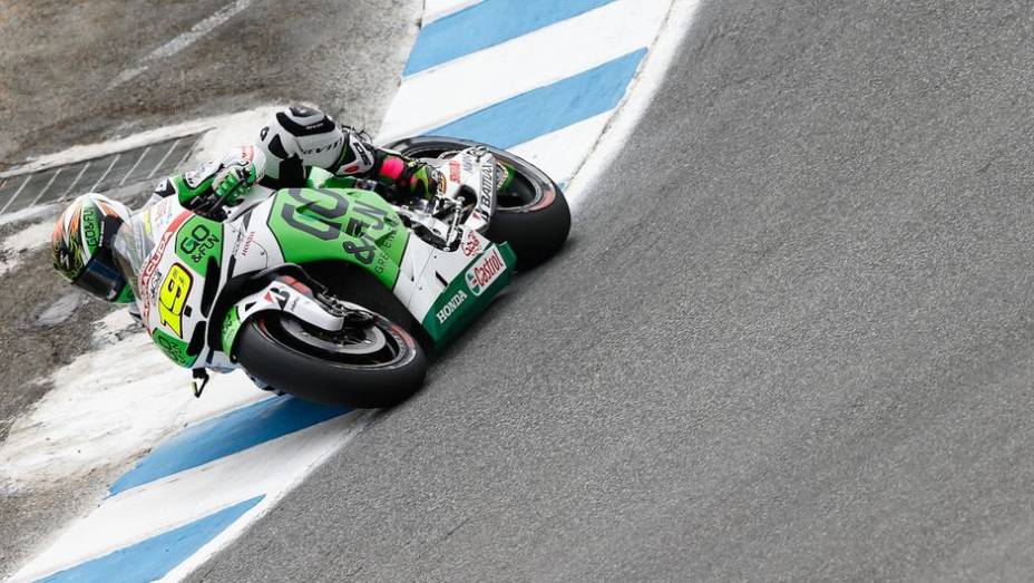 Álvaro Bautista (GO&FUN Honda Gresini) completou em oitavo | <a href="https://preprod.quatrorodas.abril.com.br/moto/noticias/motogp-marquez-lidera-laguna-seca-747560.shtml" rel="migration">Leia mais</a>