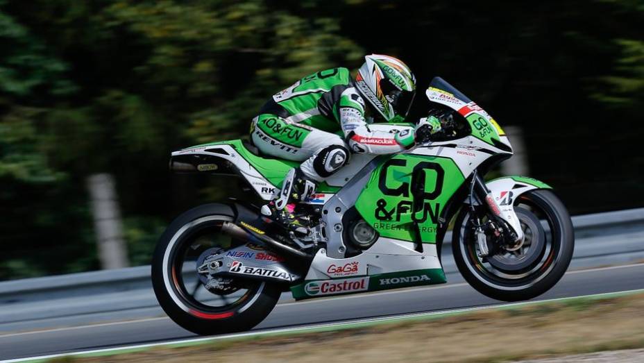 Álvaro Bautista (GO&FUN Honda Gresini) ficou na segunda posição | <a href="https://preprod.quatrorodas.abril.com.br/moto/noticias/motogp-crutchlow-pole-brno-751184.shtml" rel="migration">Leia mais</a>