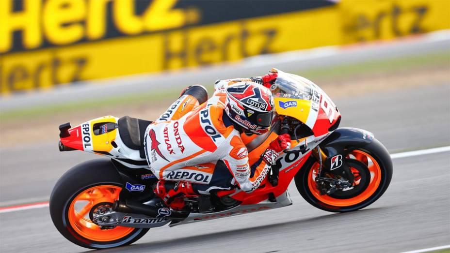 Marc Márquez terminou em segundo lugar | <a href="https://preprod.quatrorodas.abril.com.br/moto/noticias/motogp-lorenzo-bate-marquez-silverstone-752002.shtml" rel="migration">Leia mais</a>