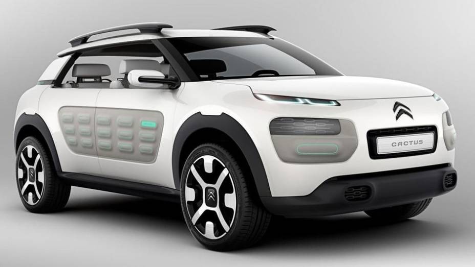 A Citroën revelou as primeiras imagens do Cactus concept, modelo que estreia neste Salão de Frankfurt | <a href="https://preprod.quatrorodas.abril.com.br/saloes/frankfurt/2013/citroen-cactus-concept-752359.shtml" rel="migration">Leia mais</a>