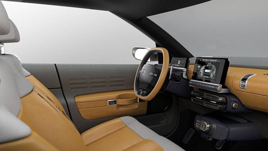 ...revestimento interno em couro com detalhes met&aacute;licos e sistema multim&iacute;dia - que sugere a presen&ccedil;a de motoriza&ccedil;&atilde;o h&iacute;brida ou el&eacute;trica | <a href="https://preprod.quatrorodas.abril.com.br/saloes/frankfurt/2013/citroen-cactus-concept-752359.shtml" rel="migration">Leia mais</a>