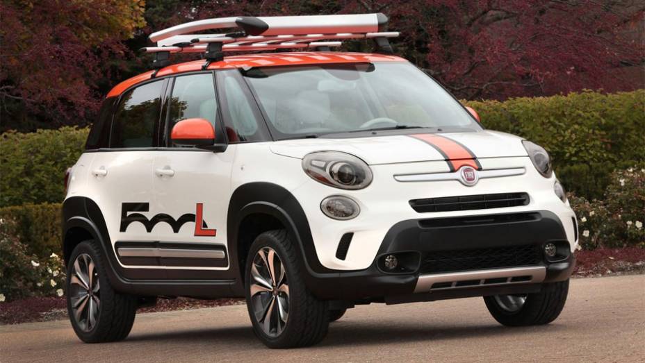 Fiat 500L Adventurer | <a href="https://preprod.quatrorodas.abril.com.br/noticias/fabricantes/chrysler-revela-cinco-modelos-sema-show-758764.shtml" rel="migration">Leia mais</a> | <a href="https://preprod.quatrorodas.abril.com.br/galerias/especiais/sema-show-2013-parte-2-759077.shtml" rel="migration">Vej</a>