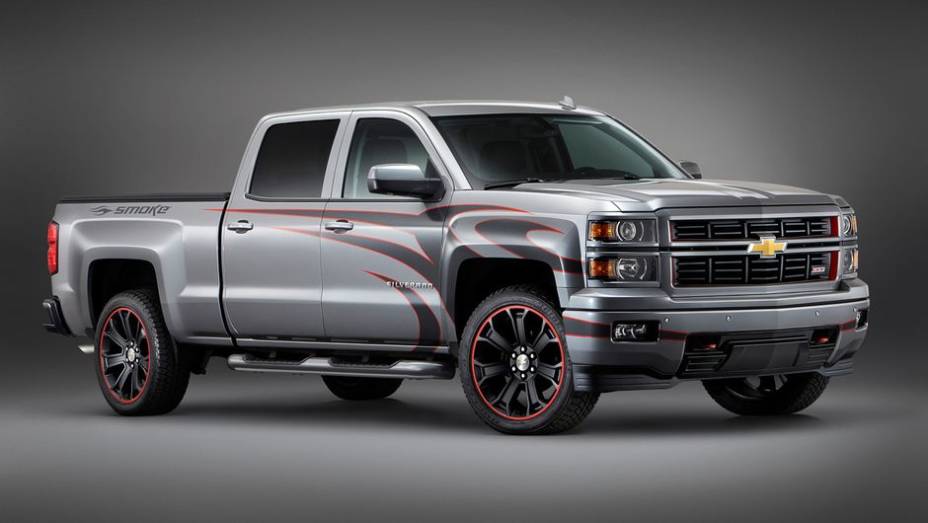 Tony Stewart Chevrolet Silverado concept | <a href="https://preprod.quatrorodas.abril.com.br/noticias/fabricantes/chevrolet-revela-mais-novidades-sema-show-759265.shtml" rel="migration">Leia mais</a> | <a href="https://preprod.quatrorodas.abril.com.br/galerias/especiais/sema-show-2013-par" rel="migration"></a>