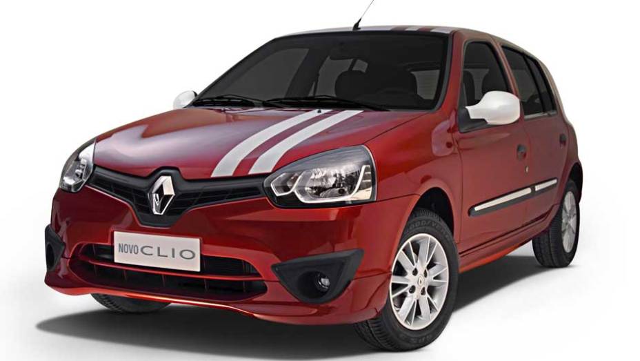 Adesivos e outros acessórios deixam o Clio com estilo mais esportivo | <a href="https://preprod.quatrorodas.abril.com.br/carros/lancamentos/renault-clio-2013-717925.shtml" rel="migration">Leia mais</a>