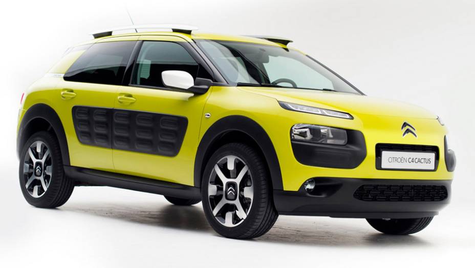 A versão de produção do C4 Cactus foi revelada pela Citroën | <a href="https://preprod.quatrorodas.abril.com.br/noticias/saloes/genebra-2014/citroen-apresenta-c4-cactus-772491.shtml" rel="migration">Leia mais</a>