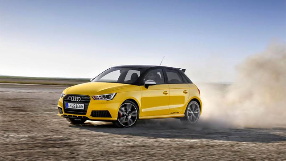 Lan&ccedil;amento da Audi conta com uma carroceria um pouco mais agressiva, com destaque para os para-choques e saias laterais mais avantajados | <a href="https://preprod.quatrorodas.abril.com.br/noticias/saloes/genebra-2014/audi-lanca-oficialmente-s1-s1-sportback-2014-7" rel="migration"></a>