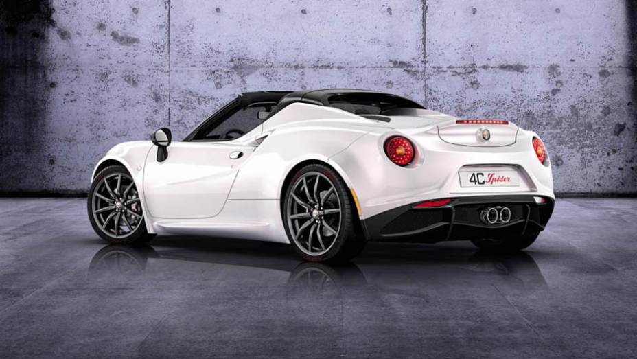 Outra caracter&iacute;stica peculiar ao 4C Spider &eacute; o sistema de exaust&atilde;o central, com ponteiras de tit&acirc;nio e carbono, feito pela Akrapovic | <a href="https://preprod.quatrorodas.abril.com.br/noticias/saloes/genebra-2014/alfa-romeo-apresenta-4c-spider-concept-775233.shtm" rel="migration"></a>