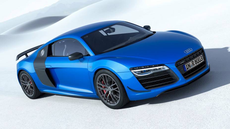 A Audi exibiu nesta sexta-feira (9) o R8 LMX | <a href="https://preprod.quatrorodas.abril.com.br/noticias/fabricantes/audi-apresenta-r8-lmx-782203.shtml" rel="migration">Leia mais</a>