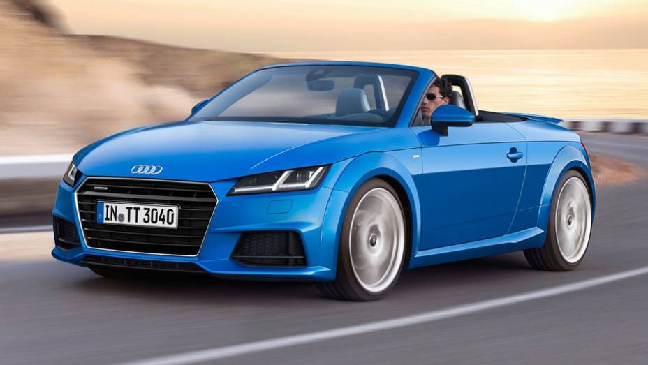 A Audi revelou os novíssimos TT e TTS roadster | <a href="https://preprod.quatrorodas.abril.com.br/noticias/saloes/paris-2014/audi-exibe-tt-tts-roadster-802308.shtml" rel="migration">Leia mais</a>