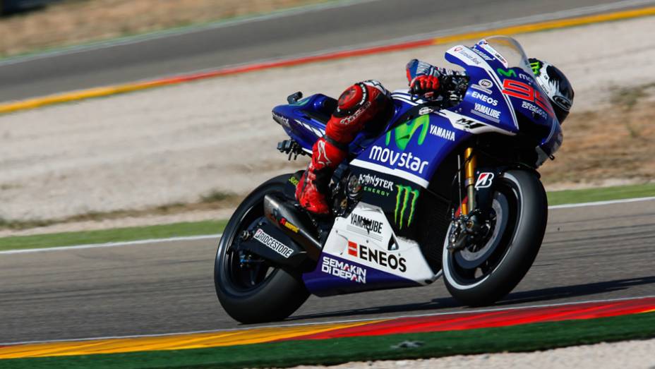 Aquém do esperado, Jorge Lorenzo foi o sétimo | <a href="https://preprod.quatrorodas.abril.com.br/moto/noticias/motogp-dovizioso-lidera-treinos-aragon-802709.shtml" rel="migration">Leia mais</a>