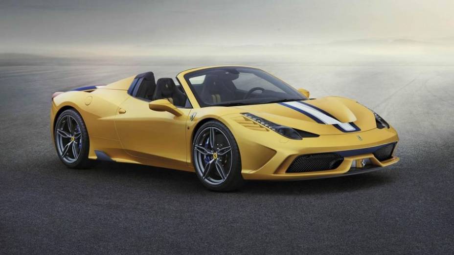 A Ferrari já apresentou a 458 Speciale Aperta | <a href="https://preprod.quatrorodas.abril.com.br/noticias/saloes/paris-2014/ferrari-divulga-imagens-458-speciale-aperta-802402.shtml" rel="migration">Leia mais</a>