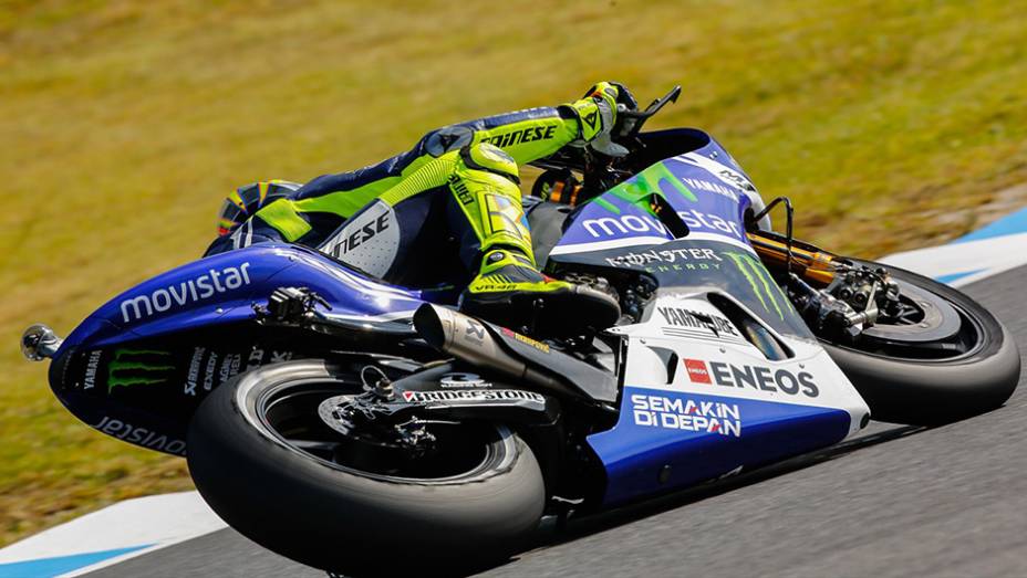 Valentino Rossi finalizou as sessões no quinto posto | <a href="https://preprod.quatrorodas.abril.com.br/moto/noticias/motogp-dovizioso-mais-rapido-motegi-805474.shtml" rel="migration">Leia mais</a>