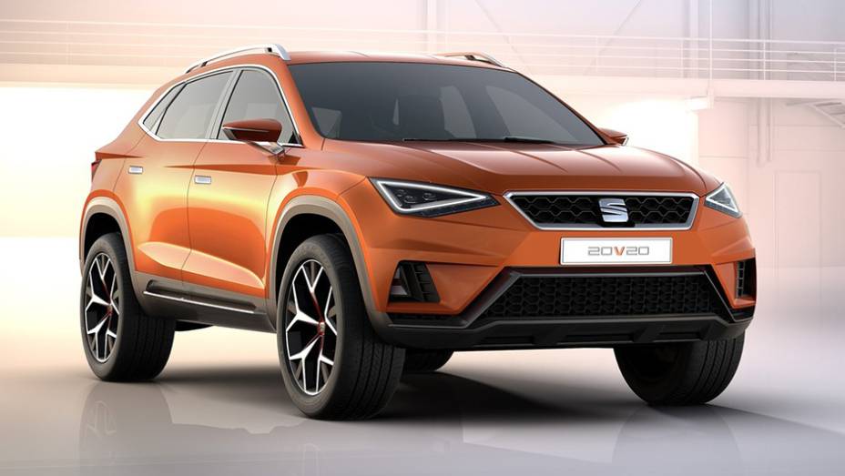 O Seat 20V20 é tratado como "SUV-cupê" de quatro portas | <a href="https://preprod.quatrorodas.abril.com.br/noticias/saloes/genebra-2015/seat-exibe-20v20-concept-842583.shtml" rel="migration">Leia mais</a>