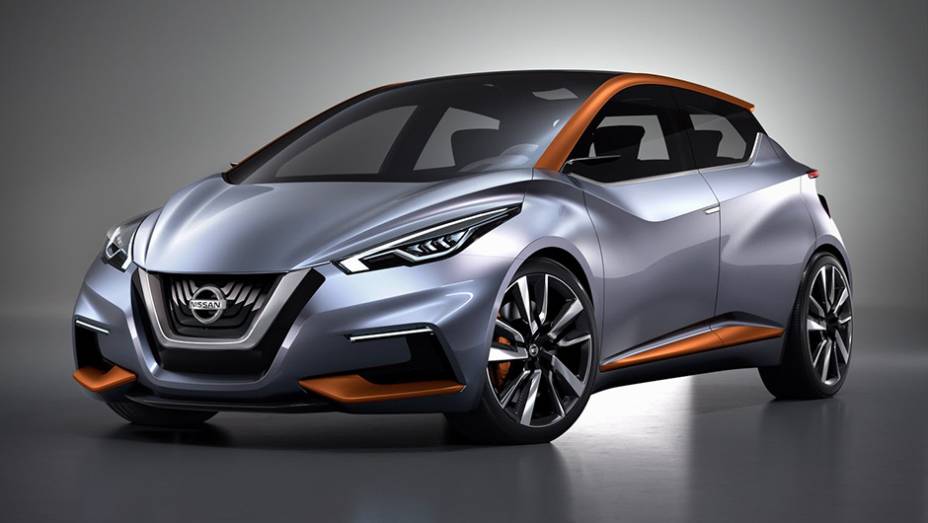 Já pensou se o sucessor do Nissan March for assim? O Sway concept, inegavelmente, tem forte apelo visual | <a href="https://preprod.quatrorodas.abril.com.br/noticias/saloes/genebra-2015/nissan-radicaliza-sway-concept-842860.shtml" rel="migration">Leia mais</a>