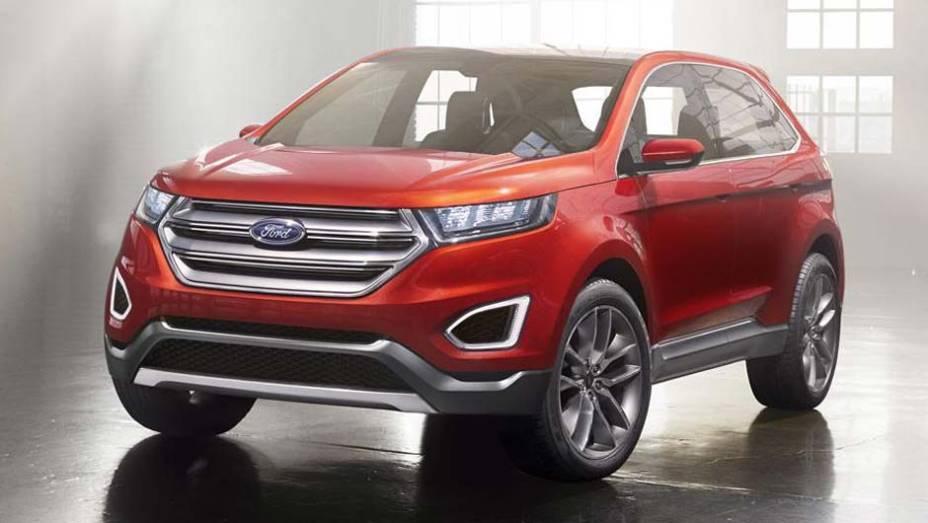 Hyundai Santa Fe, é você? O Edge Concept traz um visual frontal bastante parecido com o SUV sul-coreano | <a href="https://preprod.quatrorodas.abril.com.br/noticias/saloes/los-angeles-2013/ford-apresenta-edge-concept-760730.shtml" rel="migration">Leia mais</a>