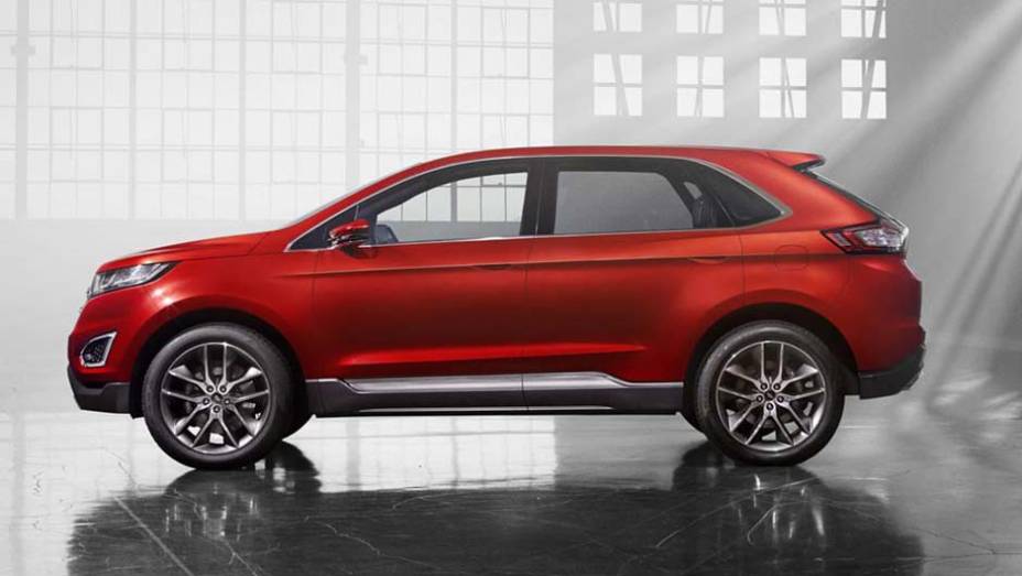 Embora tenha sido mostrado como carro-conceito, ele antecipa as formas do sucessor do Edge | <a href="https://preprod.quatrorodas.abril.com.br/noticias/saloes/los-angeles-2013/ford-apresenta-edge-concept-760730.shtml" rel="migration">Leia mais</a>