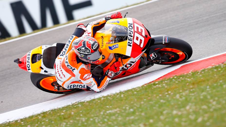 Marc Márquez ficou com a segunda posição | <a href="https://preprod.quatrorodas.abril.com.br/moto/noticias/motogp-crutchlow-conquista-pole-assen-745300.shtml" rel="migration">Leia mais</a>