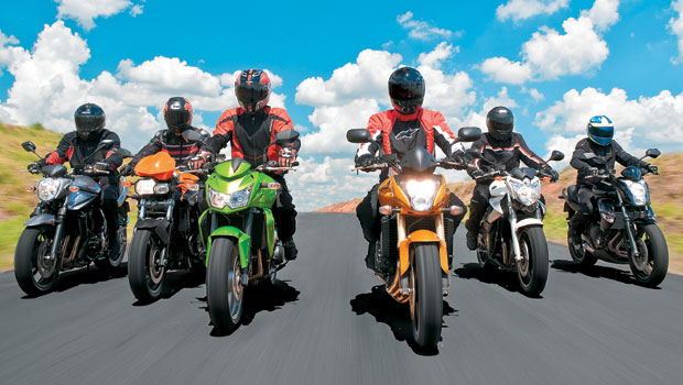 ER-6N x XJ6 x Bandit 650 N x F 800 R x CB 600F Hornet x Z 750