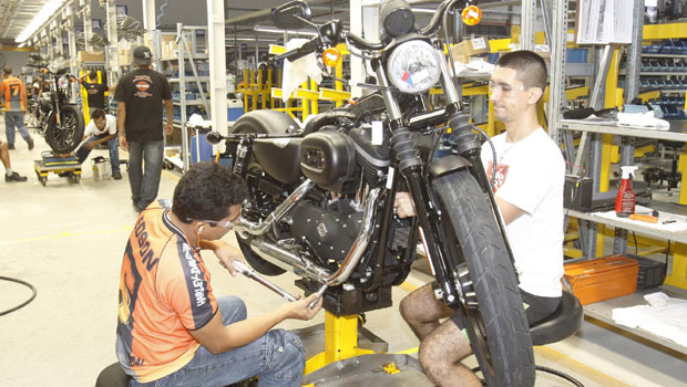Linha de montagem da H-D Linha de montagem da H-D