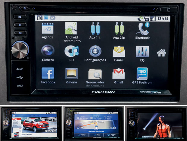 Central multimídia da Positron