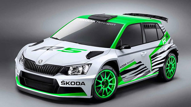 Skoda mostra imagens do Fabia R5