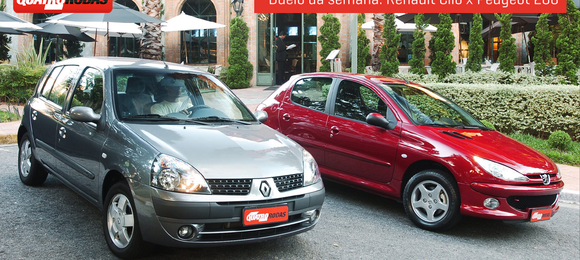 Renault Clio e Peugeot 206 disputam Duelo da Semana