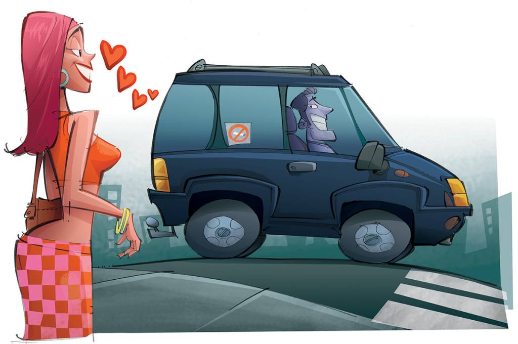 O que as mulheres reparam dentro do carro dos homens?