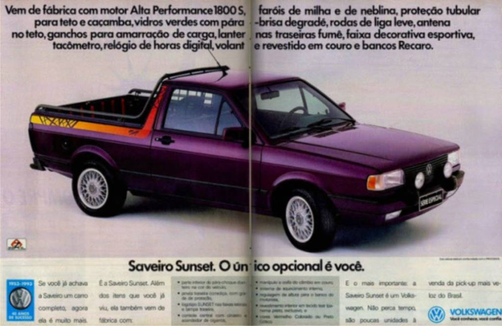 VW Saveiro Sunset O melhor (e o pior) da Saveiro ao longo de seus 36 anos