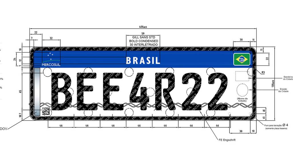 Automóveis do Brasil terão placas do Mercosul a partir de 2017
