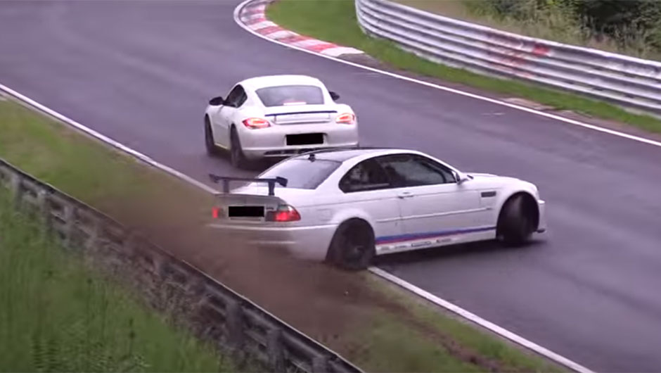 Vídeo: Cayman atrapalha M3 e ‘causa’ acidente em Nürburgring