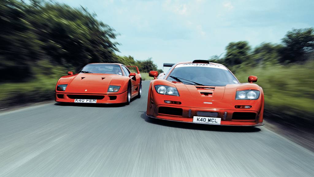 Ferrari F40 x McLaren F1 GTR: os melhores entre os melhores