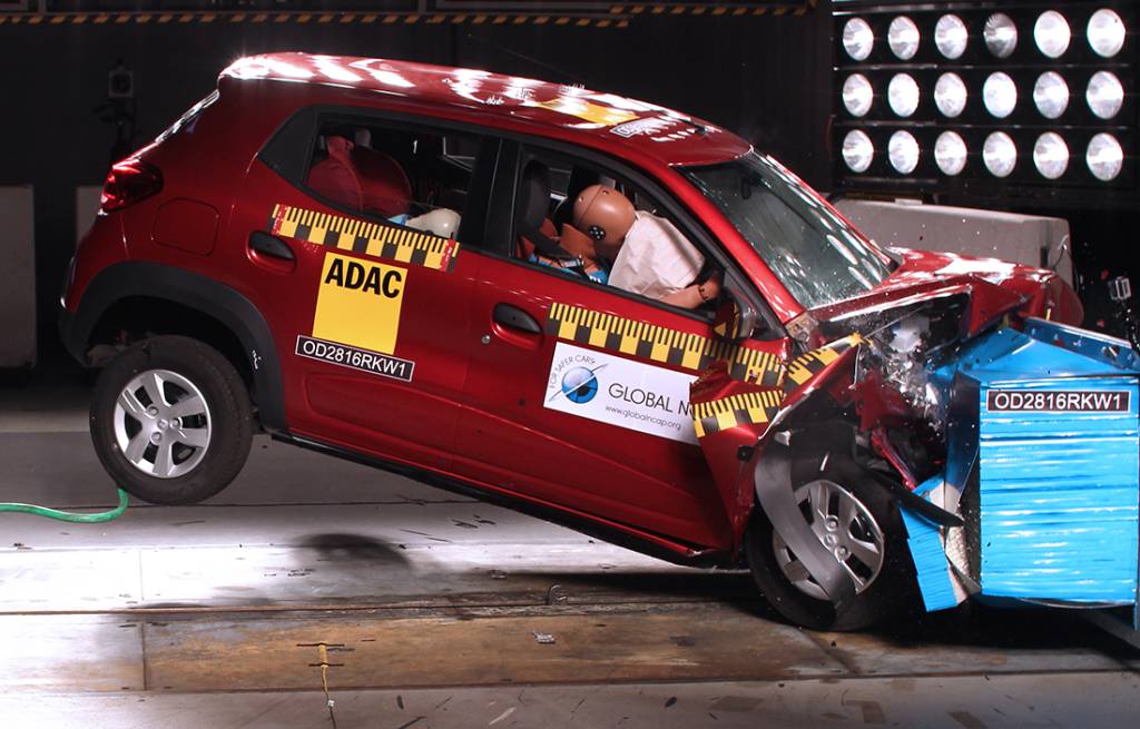 Com mudanças estruturais, Renault Kwid indiano ganha uma estrela em crash-test