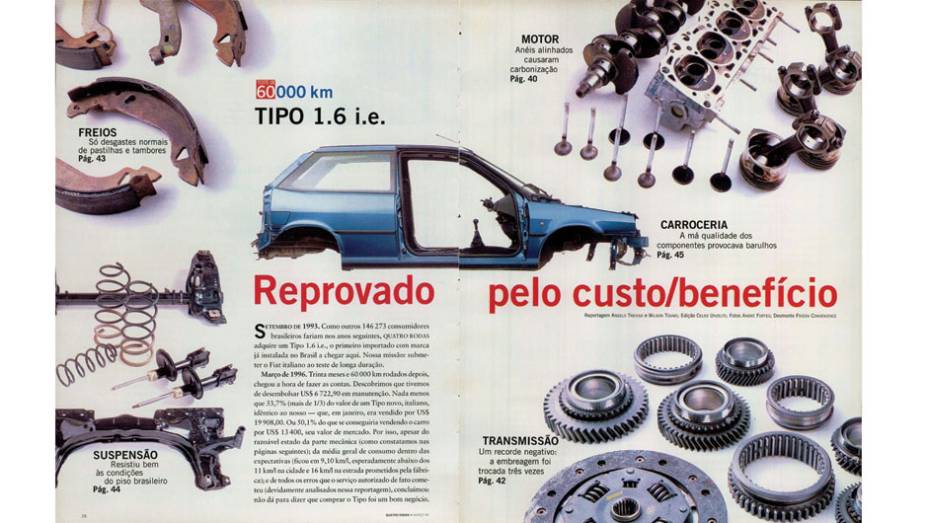 Fiat Tipo: primeiro importado de uma marca com fábrica no Brasil, o médio repetiu o (mau) tratamento dado a outros Fiat que passaram pelo teste e acabou sendo reprovado | <a href="https://preprod.quatrorodas.abril.com.br/acervodigital/home.aspx?edicao=428&pg=39" rel="migration">L</a>