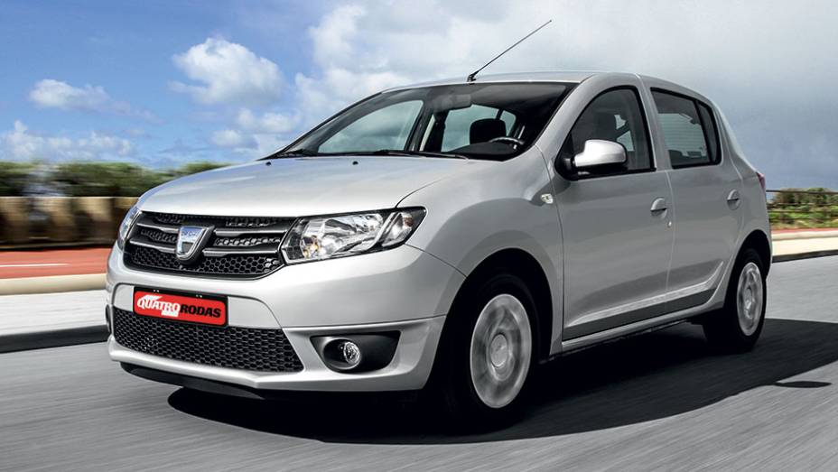 O novo design o deixou com cara de mais robusto e menos barato | <a href="https://preprod.quatrorodas.abril.com.br/carros/impressoes/dacia-sandero-740710.shtml" rel="migration">Leia mais</a>