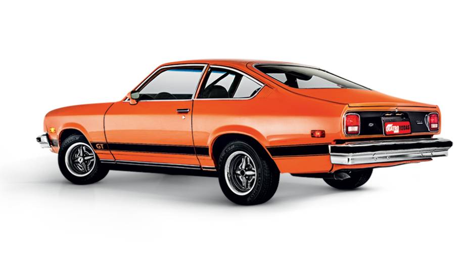 Design esportivo fez sucesso do Vega nos anos 70 | <a href="https://preprod.quatrorodas.abril.com.br/carros/classicos-grandescarros/chevrolet-vega-772365.shtml" rel="migration">Leia mais</a>