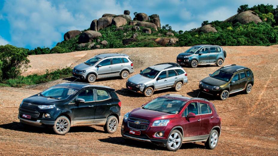 Reunimos três SUV, duas peruas e uma minivan, nas trilhas | <a href="https://preprod.quatrorodas.abril.com.br/carros/testes/aventureiros-urbanos-777231.shtml" rel="migration">Leia mais</a>