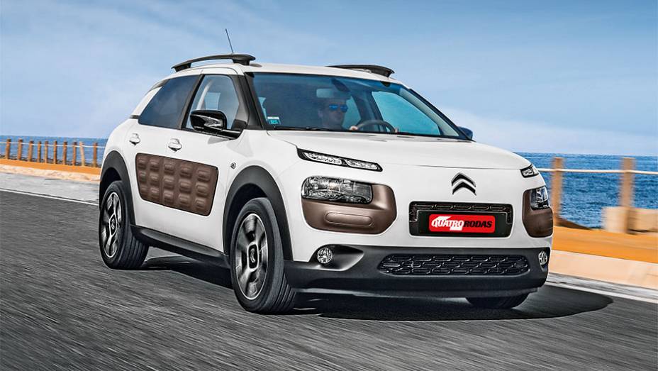 Laterais e para-choques têm bolsas de ar emborrachadas | <a href="https://preprod.quatrorodas.abril.com.br/carros/impressoes/citroen-c4-cactus-802252.shtml" target="_blank" rel="migration">Leia mais</a>