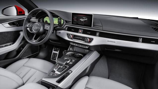 Por dentro, na parte da frente, os destaques são as duas telas do painel com os instrumentos e sistema de entretenimento | <a href="https://preprod.quatrorodas.abril.com.br/noticias/fabricantes/audi-revela-novo-a4-882500.shtml" rel="migration">Leia mais</a> Por dentro, na parte da frente, os destaques são as duas telas do painel com os instrumentos e sistema de entretenimento | <a href="https://preprod.quatrorodas.abril.com.br/noticias/fabricantes/audi-revela-novo-a4-882500.shtml" rel="migration">Leia mais</a>
