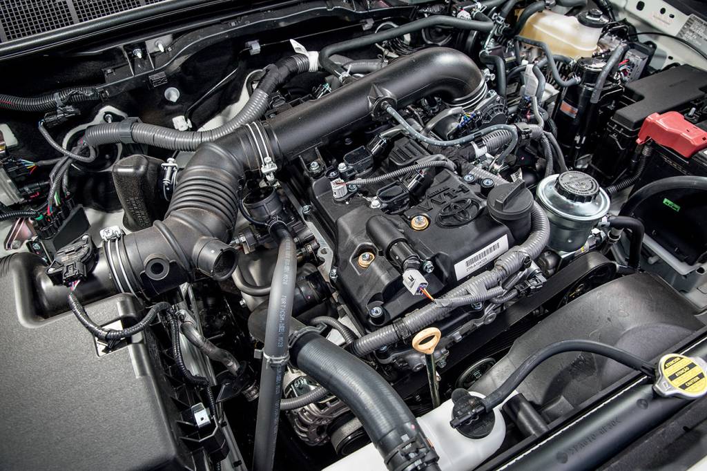 Toyota Hilux Motor da Hilux: 2.7 16V com até 163 cv e 25,0 mkgf