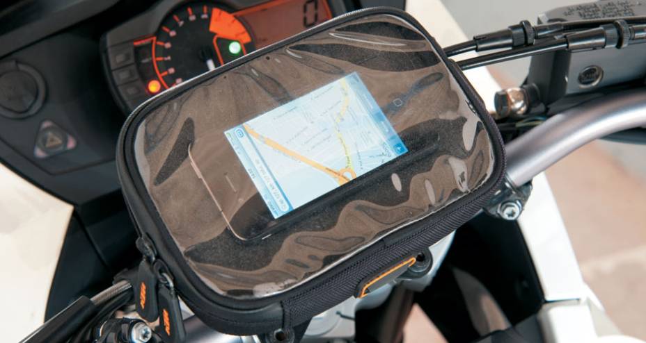 Na Special Edition, bolsa para GPS &agrave; frente