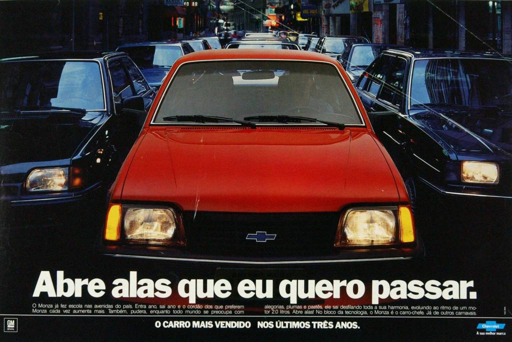 Propaganda do Chevrolet Monza alusiva à sua liderança no mercado