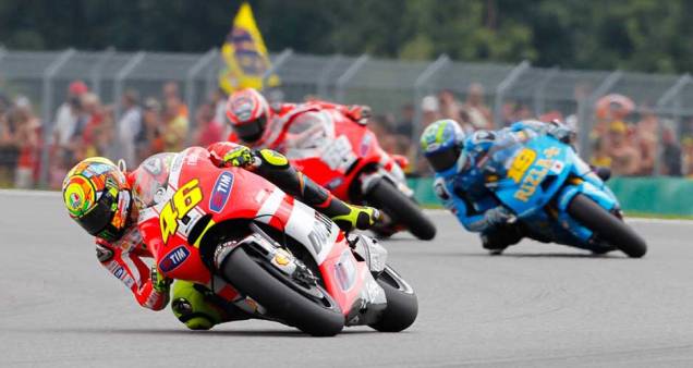 Valentino Rossi teve um desempenho discreto e conquistou o sexto lugar Valentino Rossi teve um desempenho discreto e conquistou o sexto lugar