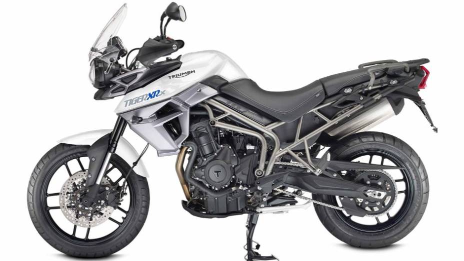 Triumph Tiger 800 XRx | <a href="https://preprod.quatrorodas.abril.com.br/moto/noticias/confira-novidades-salao-milao-2014-812658.shtml" rel="migration">Leia mais</a>