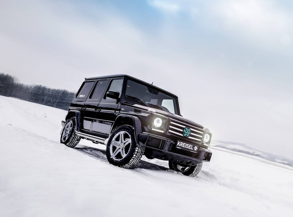 Mercedes-Benz Classe G elétrico Mercedes-Benz Classe G elétrico na posição 3x4 de frente