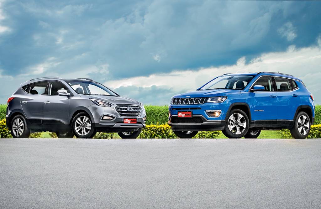 Jeep Compass Longitude 2.0 Flex x Hyundai ix35 GL Comprimento e entre-eixos dos dois são iguais